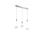 Fischer Honsel Led Κρεμαστό Φωτιστικό Οροφής Lavin Τρίφωτο Όπαλ-Νίκελ ματ-Χρώμιο (60449)
