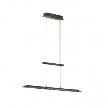 Fischer Honsel Led Κρεμαστό Φωτιστικό Tenso TW Μαύρο-Χρώμιο-Smoke 135x9 (60457)