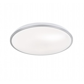 Fischer Honsel Led Πλαφονιέρα Φωτιστικό Οροφής Jaso Ασημί-Λευκό Φ40 (20812)