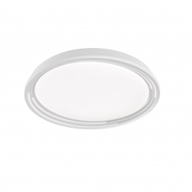 Fischer Honsel Led Πλαφονιέρα Φωτιστικό Οροφής Dua Ασημί-Λευκό Φ43 (20807)