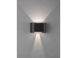 Fischer Honsel Led Απλίκα Φωτιστικό Τοίχου Wall Μαύρο Ματ IP44 18x9,5 (30262)