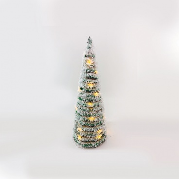 Επιτραπέζιο GREEN RATTAN SNOWY Δέντρο 30 Led Θερμά 50cm (X1130119)