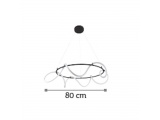 InLight Led Κρεμαστό Φωτιστικό 80W Μαύρο (6016-A)