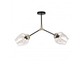 InLight Δίφωτο Φωτιστικό Οροφής Μαύρο - Χρυσό (6129-2-GL)