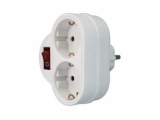 Αντάπτορας Schuko 2 Θέσεων με Διακόπτη (7044)