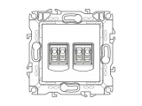 Acaelec Prime Διπλή Πρίζα Ηχείων με Κλιπ Λευκή (1000113601)