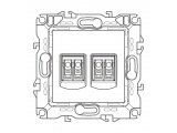 Acaelec Prime Διπλή Πρίζα Ηχείων με Κλιπ Ματ Σαμπανιζέ (1000113604)