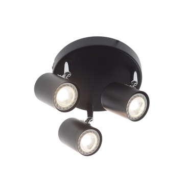 Aca Spot Οροφής 3 Φώτων Μαύρο (SUH1893PB)