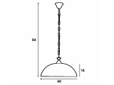 Arkolight Φωτιστικό μονόφωτο γυαλί λευκό Ε27 Φ40 (Β28293-1/40)