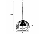 Arkolight Φωτιστικό πλέγμα μέταλλο λευκό Ε27 Φ50 3Φ (360-1/50)