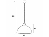 Arkolight Φωτιστικό μονόφωτο αλουμίνιο sand Ε27 Φ42 (340-9/42)