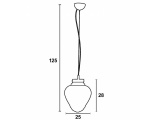 Arkolight Φωτιστικό μονόφωτο γυαλί opal ματ Ε27 Φ25 (Σ650-6/25)