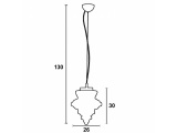 Arkolight Φωτιστικό μονόφωτο γυαλί φιμέ Ε27 Φ26 (Σ750-4/26)