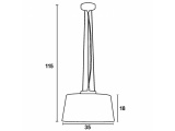 Arkolight Φωτιστικό μονόφωτο γυαλί μαύρο Ε27 Φ35 (Σ1933-3/35)