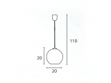 Arkolight Φωτιστικό μονόφωτο μπάλα σχοινί Ε27 Φ20 (Ρ190-39/20)
