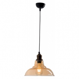 Arkolight Φωτιστικό μονόφωτο γυαλί μελί E27 Φ28 (Κ350-2/28)