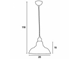 Arkolight Φωτιστικό μονόφωτο γυαλί μελί E27 Φ28 (Κ350-2/28)
