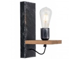 Arkolight Απλίκα Ξύλο-Μέταλλο μαύρο-πατίνα ασημι Ε27 (473-14/Α1)