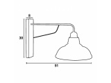 Arkolight Απλίκα Γυαλί-Μέταλλο μαύρο Ε27 (350-4/Α1)