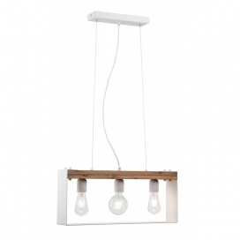 Arkolight Φωτιστικό Πολύφωτο 3Φ Ξύλο-Μέταλλο λευκό Ε27 (473-1/3)