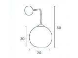 Arkolight Απλίκα μπάλα σχοινί natural-μαύρο Φ20 Ε27 (190-39/Α1)