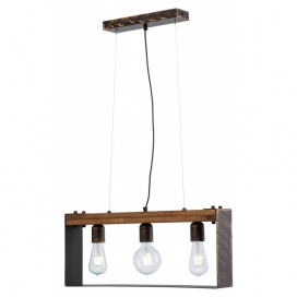 Arkolight Φωτιστικό Πολύφωτο 3Φ Ξύλο-Μέταλλο σκουριά-Πατίνα χρυσή Ε27 (473-22/3)