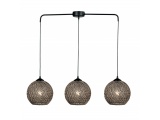 Arkolight Φωτιστικό Πολύφωτο 3Φ Μέταλλο μαύρο-Μπάλα σχοινί Ε27 (1190-39/3)