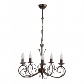 Arkolight Φωτιστικό Πολύφωτο 5Φ Μέταλλο καφέ Ε14 (1362-2/5)