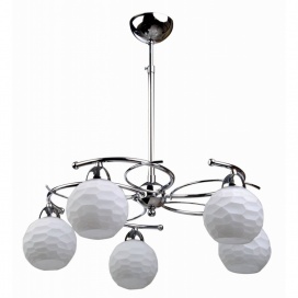 Arkolight Φωτιστικό Πολύφωτο 5Φ Μέταλλο χρώμιο-Γυαλί Ε27 (1205-1/5)