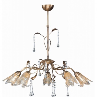 Arkolight Φωτιστικό Πολύφωτο 5Φ Μέταλλο μπρονζέ-Γυαλί Ε14 (1179-2/5)