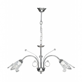 Arkolight Φωτιστικό Πολύφωτο 2Φ Μέταλλο χρώμιο-Γυαλί Ε14 (1202-1/2)