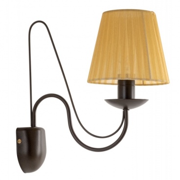 Arkolight Απλίκα Μέταλλο καφέ Ε14 με αμπαζούρ (1463-2/Α1-Α)