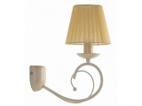 Arkolight Απλίκα Μέταλλο κρεμ-πατ. χρυσή Ε14 με αμπαζούρ (1362-1/Α1-Α)