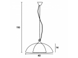 Arkolight Φωτιστικό μονόφωτο Plexiglass-Γυαλί πορτοκαλί διάφανο Φ40 (110Γ-1-01/40)