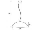 Arkolight Φωτιστικό μονόφωτο Plexiglass λευκό-ασημί 3χΕ27 Φ47 (130-61-03/47)