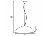 Arkolight Φωτιστικό μονόφωτο Plexiglass φιμέ σατινέ 3χΕ27 Φ47 (120-4-03/47)
