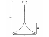 Arkolight Φωτιστικό μονόφωτο Plexiglass μαύρο-ασημί Ε27 Φ42 (1130-41-01/42)