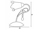 Arkolight Φωτιστικό Πορτατίφ μέταλλο μπρονζέ Ε14 (1305-2/1)