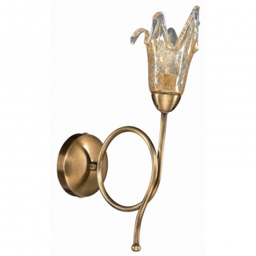 Arkolight Απλίκα Μέταλλο μπρονζέ Ε14 μονόφωτη με γυαλί (1202-2/Α1)