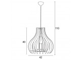 Arkolight Φωτιστικό μονόφωτο ξύλο natural Ε27 Φ42 (881-2/42)