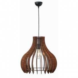 Arkolight Φωτιστικό μονόφωτο ξύλο καφέ Ε27 Φ42 (881-3/42)