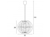 Arkolight Φωτιστικό μονόφωτο ξύλο καφέ Ε27 Φ32 (880-3/32)
