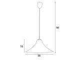 Arkolight Φωτιστικό μονόφωτο παιδικό plexiglass πορτοκαλί Ε27 Φ38 (104-1/38)