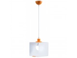 Arkolight Φωτιστικό μονόφωτο παιδικό plexiglass-μέταλλο λευκό-πορτοκαλί Ε27 Φ20 (3120-11/20)