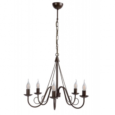 Arkolight Φωτιστικό Πολύφωτο 5Φ Μέταλλο καφέ Ε14 (1463-2/5)