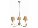 Arkolight Φωτιστικό Πολύφωτο 3Φ Μέταλλο κρεμ-πατίνα χρυσή με αμπαζούρ Ε14 (1362-1/3-Α)