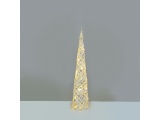 Επιτραπέζιο WHITE & SILVER CONE Δέντρο 20 Led Θερμά 40cm (X11201118)