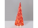 Επιτραπέζιο RED TINSEL CONE Δέντρο 40 Led Θερμά 90cm (X114011333)