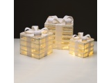SET "WHITE&CHAMPAGN GOLD GIFT BOX&GLITR BOW 17, 23, 28.5cm (X11751115)