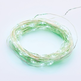 100 Led (3mm) Πράσινα Λαμπάκια με Ασημί Καλώδιο Χαλκού & Πρόγραμμα (X01100512)